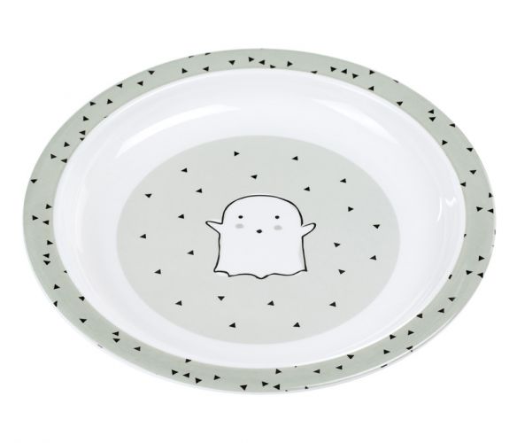 Lässig Talířek Plate with Silicone Little Spookies olive