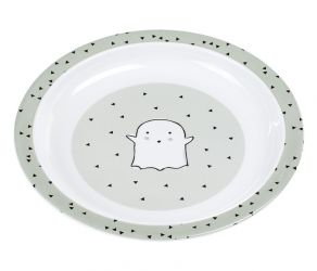 Lassig Plate with Silicone Little Spookies olive