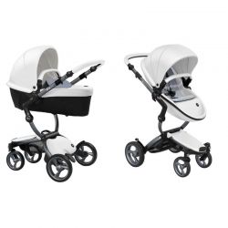 Kočárek Mima Xari 3G podvozek + korba + sportovní sedačka Graphite Grey rám White