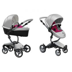 Kočárek Mima Xari 3G podvozek + korba + sportovní sedačka Graphite Grey rám Argento
