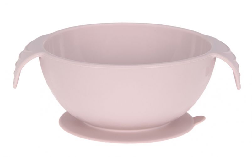 Lässig Mistička Bowl Silicone pink with suction pad