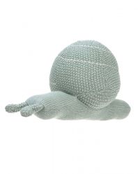 Lassig Knitted Toy with Rattle Garden Explorer snail green