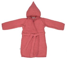 Lassig Dětský župan Muslin Bathrobe rosewood 24-36m.