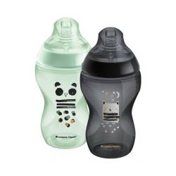 Tommee Tippee Kojenecká láhev C2N potisk Boy 2ks 340ml, 3+m