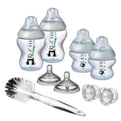 Tommee Tippee Sada kojeneckých lahviček C2N s kartáčem Girl