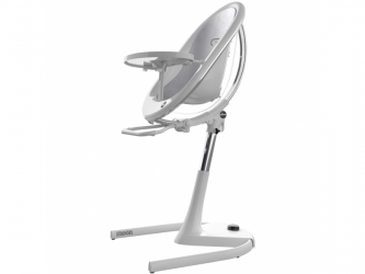Mima Židlička Moon 2G chrom / průhledná + opěrka nohou