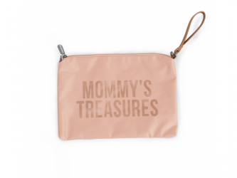 Childhome Pouzdro na zip s poutkem Pink Copper