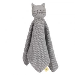 Lassig Přítulka Knitted Baby Comforter Little Chums cat