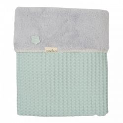 Koeka Deka Oslo 100x75cm, waffle/teddy - misty mint/silver grey