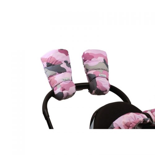 7AM Enfant WarMMuffs rukavice na kočárek Camo Pink