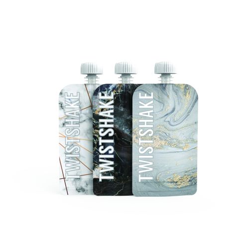 TWISTSHAKE Plnitelná kapsička 3x100 ml Mramorově šedá