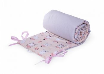 Maceshka Mantinel Basic tisk Zajíček baletka Růžová + šedá
