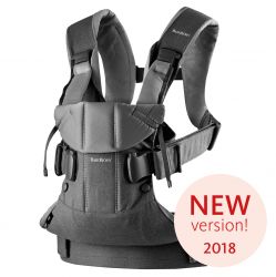BabyBjörn Ergonomické nosítko ONE Denim grey/Dark grey Cotton 