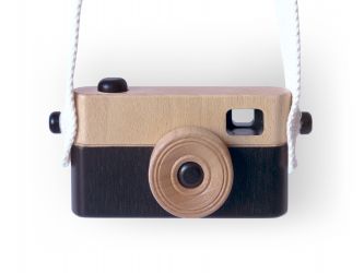 Dětský dřevěný fotoaparát PixFox černý by Craffox