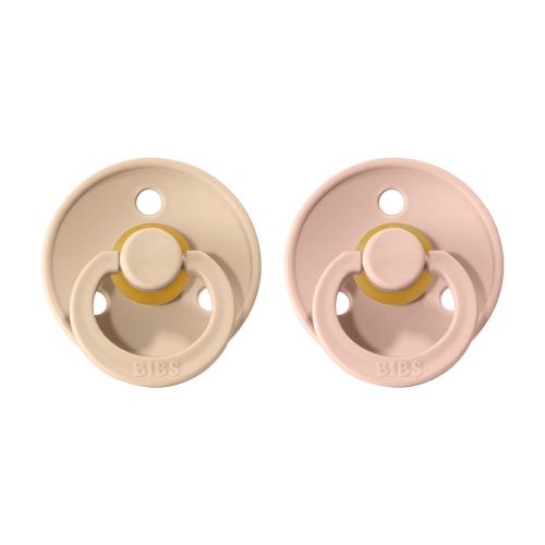 BIBS Colour dudlíky z přírodního kaučuku vel. 2, blush / vanilla