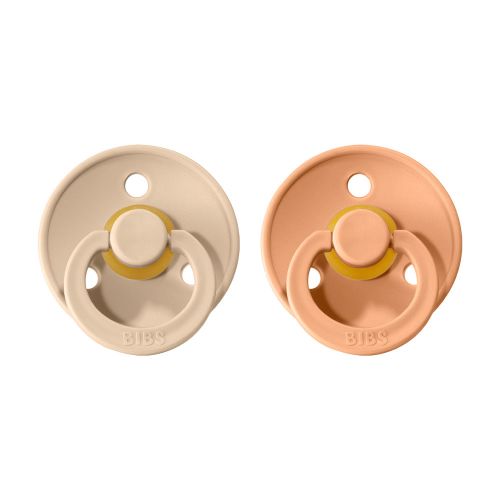 BIBS Colour dudlíky z přírodního kaučuku vel. 2, peach / vanilla
