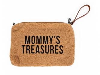 Childhome Pouzdro na zip s poutkem Teddy Beige
