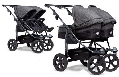 Kočárek TFK Duo combi pushchair - air chamber wheel prem. anthracite