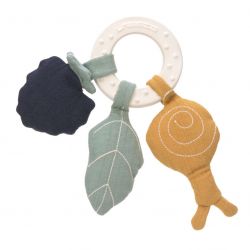 Lassig Kousátko Teether Ring Natural Rubber snail