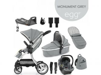 Kočárek BabyStyle Egg2 set 9 v 1 - Monument Grey 2022