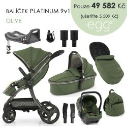Kočárek BabyStyle Egg2 set 9 v 1 - Olive 2021