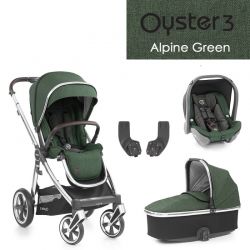 Kočárek BabyStyle Oyster 3 základní set 4 v 1 - Alpine Green 2021