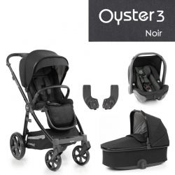 Kočárek BabyStyle Oyster 3 základní set 4 v 1 - Noir 2022