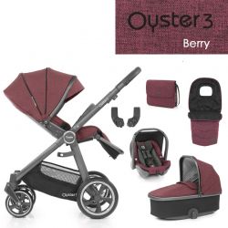 Kočárek BabyStyle Oyster 3 luxusní set 6 v 1 - Berry 2021
