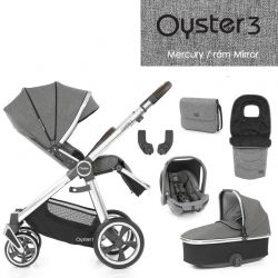 Kočárek BabyStyle Oyster 3 luxusní set 6 v 1 - Mercury / Mirror 2022