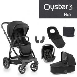 Kočárek BabyStyle Oyster 3 luxusní set 6 v 1 - Noir 2021