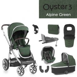 Kočárek BabyStyle Oyster 3 nejlepší set 8 v 1 - Alpine Green 2021
