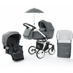Kočárek Babystyle Prestige3 Active (white/ black) 6v1 Misty Grey 2022