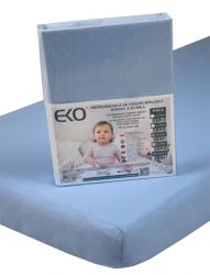 EKO P-01/M Nepromokavé prostěradlo Jersey s gumou 120 x 60 cm MODRÉ