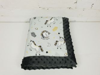 Bonjour Chérie - Deka MINKY malá 65x75 Jednorožec