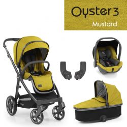 Kočárek BabyStyle Oyster3 základní set 4 v 1 - Mustard 2022