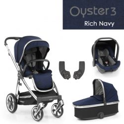 Kočárek BabyStyle Oyster3 základní set 4 v 1 - Rich Navy 2022