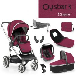 Kočárek BabyStyle Oyster3 nejlepší set 8 v 1 - Cherry 2022