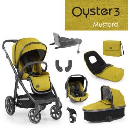 Kočárek BabyStyle Oyster3 nejlepší set 8 v 1 - Mustard 2022