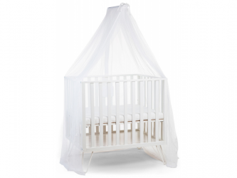 Childhome Nebesa nad postýlku s moskytiérou dřevěná White