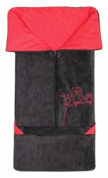 Emitex Fusak 2v1 Fanda Fleece Antracit + bavlna červená