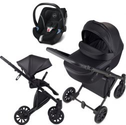 Kočárek Anex E/type Noir + autosedačka Cybex Aton 5