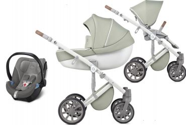 Kočárek Anex M/type Minty + autosedačka Cybex Aton 5