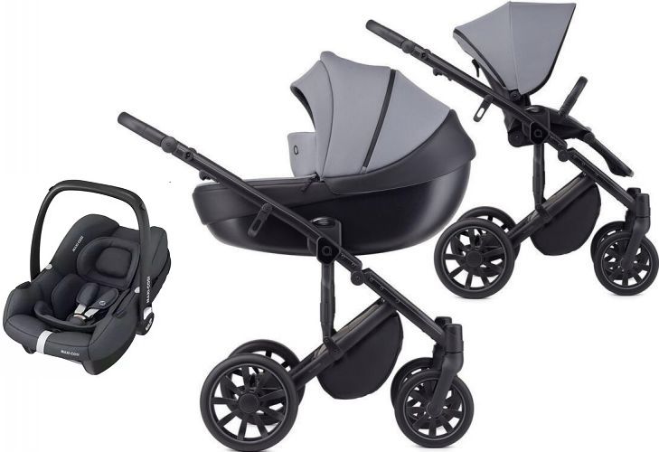 Kočárek Anex M/type Iron + autosedačka Maxi-Cosi CabrioFix i-Size