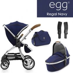 Kočárek BabyStyle EGG set Regal Navy 2020, kočárek + hluboká korba + taška + adaptéry