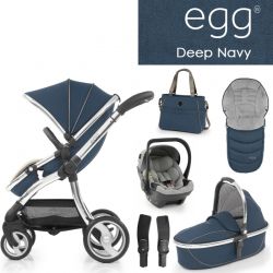 Kočárek BabyStyle EGG set Deep Navy 2020, kočárek + korba + taška + fusak + adaptéry + autosedačka