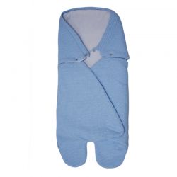 EKO SP-23 Zavinovačka - fusak do autosedačky úplet+fleece BLUE