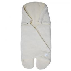 EKO SP-23 Zavinovačka - fusak do autosedačky úplet+fleece ECRU