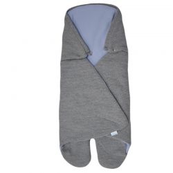 EKO SP-23 Zavinovačka - fusak do autosedačky úplet+fleece GREY