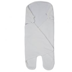 EKO SP-23 Zavinovačka - fusak do autosedačky úplet+fleece WHITE