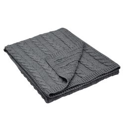 EKO PLE-27 Deka bavlňený úplet se vzorem "klasy" GREY